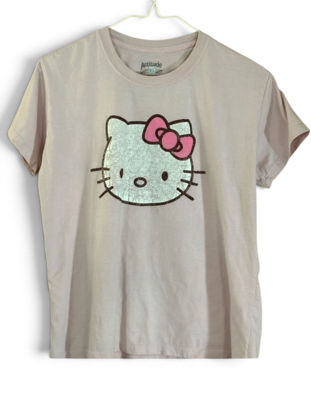 Hello Kitty Pink Crewneck Short Sleeve Tee Top